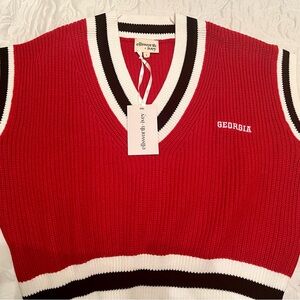 Red V-Neck Sweater *SOLD*